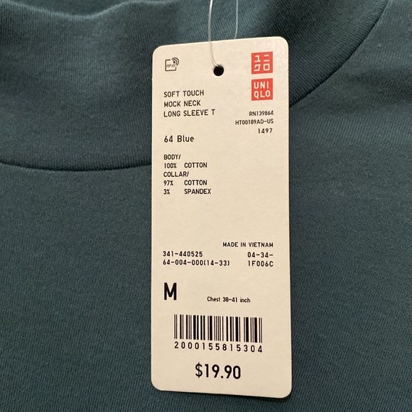 BRAND NEW teal turtleneck long sleeve - Picture 3 of 3